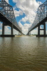 Interstate 10 Twin Span bridge over the Mississippi River in New Orleans, Louisiana