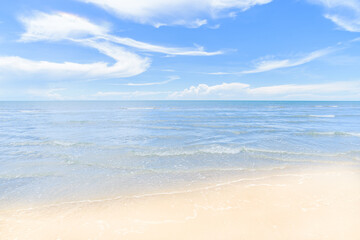 beautiful beach and tropical sea clear sky, beach and tropical sea