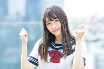 応援する女子高生