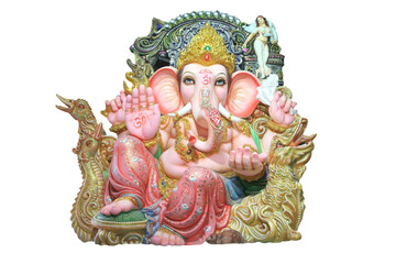 View of Indian Hindu God Ganesha Idol	