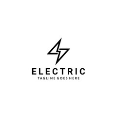Illustration modern S electric sign bolt logo design template