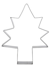 Stainless steel cookie mold isolated on white