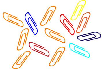 paper clips on white