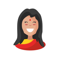 bhai dooj indian woman detailed style icon vector design