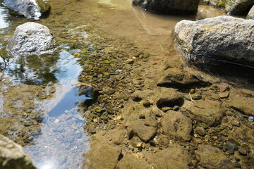 water and stones