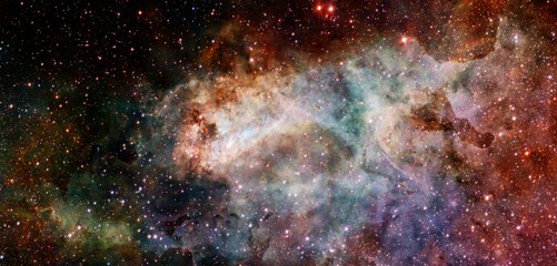 Starry deep outer space. Elements of this image furnished by NASA