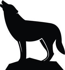 Wolf silhouette vector graphic resource