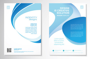 Template vector design for Brochure, AnnualReport, Magazine, Poster, Corporate Presentation, Portfolio, Flyer, infographic, layout modern size A4, Front and back, Easy to use and edit.