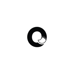 Letter O Tail fox logo vector