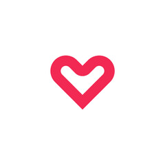 iconic love heart logo vector