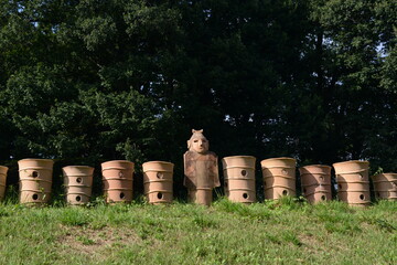 群馬県前橋市の大室公園にある埴輪のレプリカ