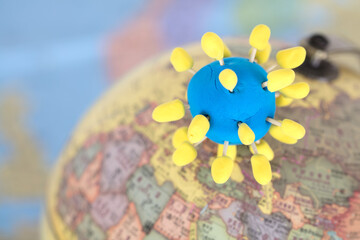 New coronavirus model on a globe