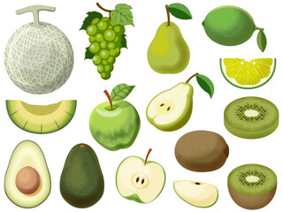 緑色の果物