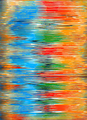 Rainbow abstract background. Colorful noise. Blue orange glitch artifacts texture.