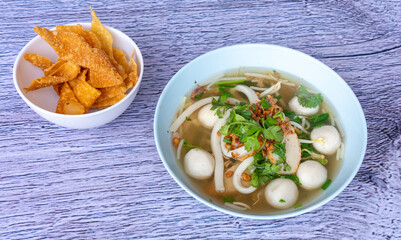 Thai Food Mixes of Noodles and Rice Dishes 