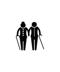 old couple icon,vector best flat icon.