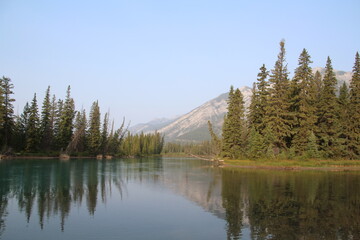 September Morn On The Bow River, Banff National Park, Alberta