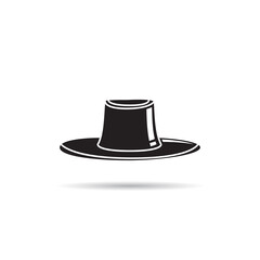 cowboy hat icon silhouette vector