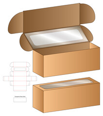 Box packaging die cut template design. 3d mock-up