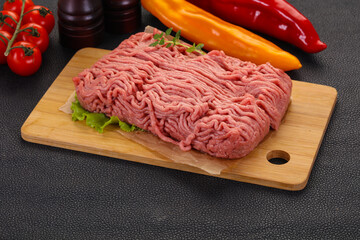 Raw turkey minced meat