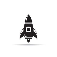 rocket and spaceship icon vector