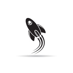 rocket and spaceship icon vector