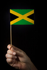 Hand with flag of Jamaica