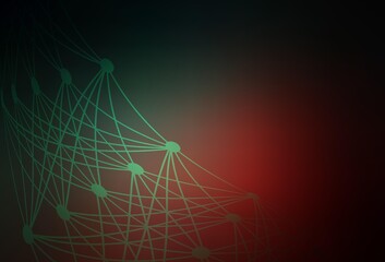 Dark Blue, Red vector backdrop with artificial intelligence data.