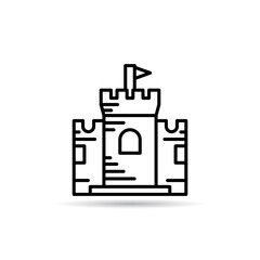 fort, castle, palace icon vector illustration