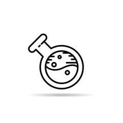 poison tube line icon vector