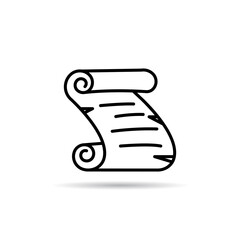 letter, deed icon line vector