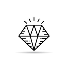 diamond line icon vector illustration