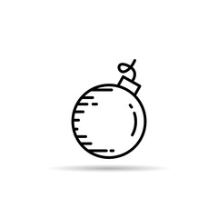 bomb icon line vector illustration