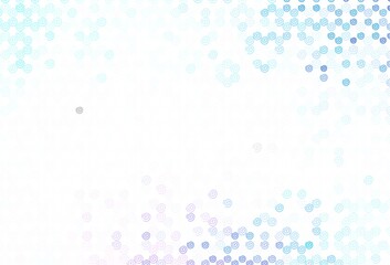 Light Pink, Blue vector pattern with bent lines.