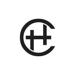 Fototapeta premium CH letter logo design vector