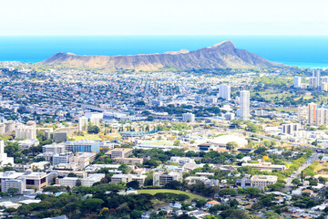 University of Hawaii against Diamond Head in Honolulu