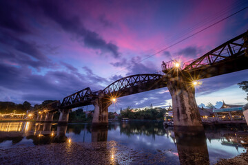 Fototapeta na wymiar River Kwai noi Bridge, Kanchanaburi, Thailand