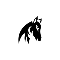 beautiful simple horse head logo design
