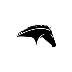 black horse head design logo