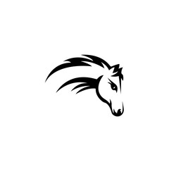 Obraz na płótnie Canvas logo horse vector simple nice clean