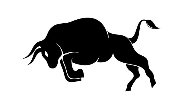 Angry bull illustration vector design