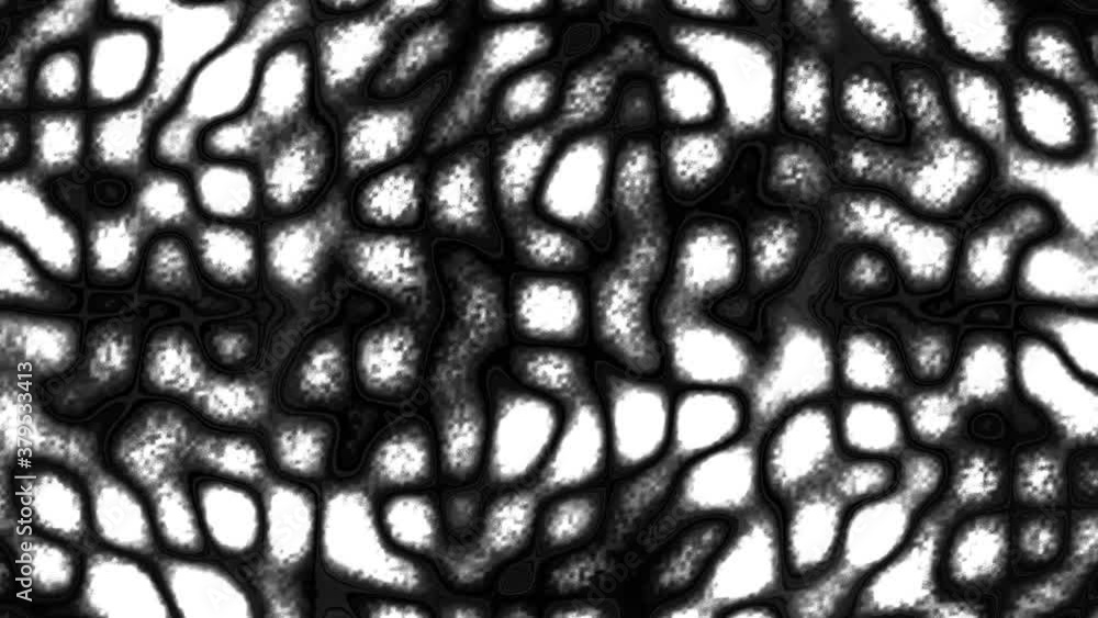 Poster simple mask of organic voronoi blobs interacting noise mesh