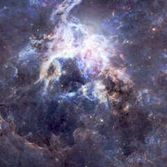 Nebula and stars in cosmos space. Elements of this image furnished by NASA