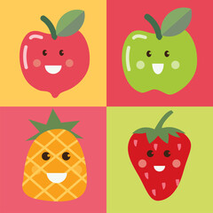 Colourful fruit icon