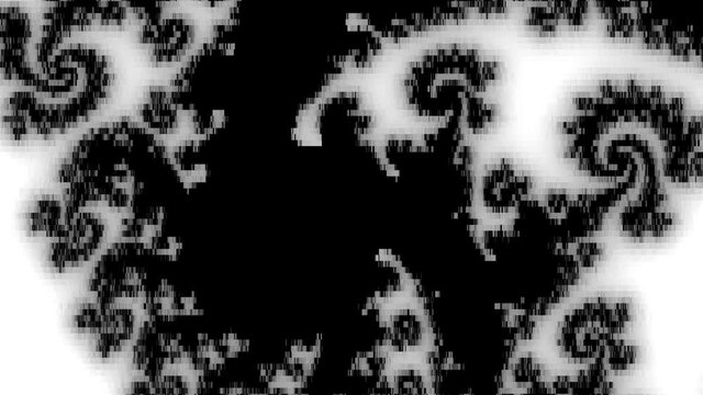 Zooming Into the Edges of a Mandelbrot Fractal but With Finite Scale Showing