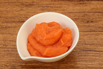 Cod fish roe in the bowl