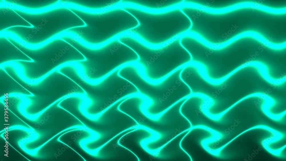 Poster cyan lines of subtle 2d water waves surface effect rolling