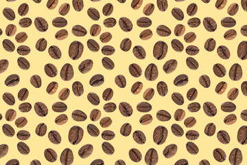 The pattern of coffee beans