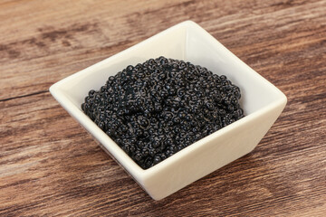 Luxury strugeon fish black caviar