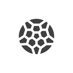 Fototapeta premium Soccer ball vector icon. filled flat sign for mobile concept and web design. Football ball glyph icon. Symbol, logo illustration. Vector graphics